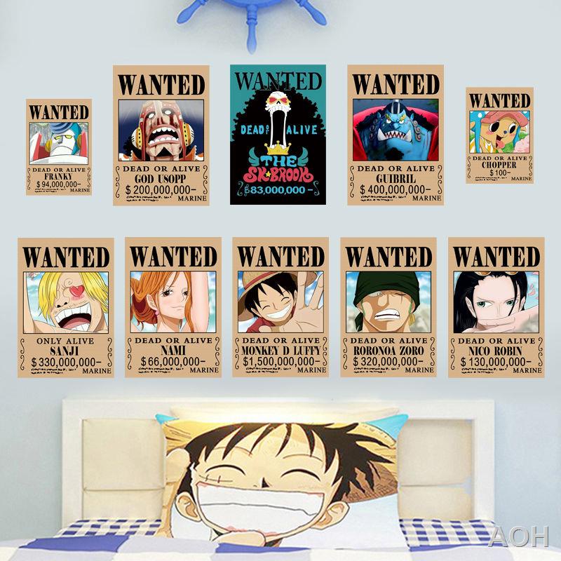 Lệnh truy nã mới của One Piece Bộ 36 sticker, Tứ hoàng, Bảy môn võ, Sea Legends, One Piece, Mũ Rơm, Mũ Rơm, Hình dán và