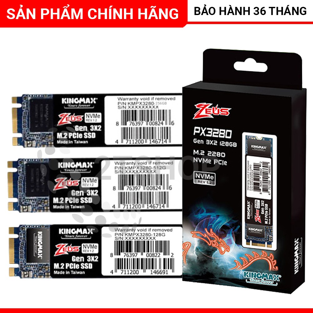 Ổ cứng SSD M.2 PCIe 128G / 256G / 512G KINGMAX ZEUS PX3280 NVMe