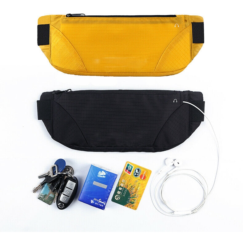 Waterproof Sports Runner Waist Bum Bag Running Jogging Belt Pouch Zip Pack