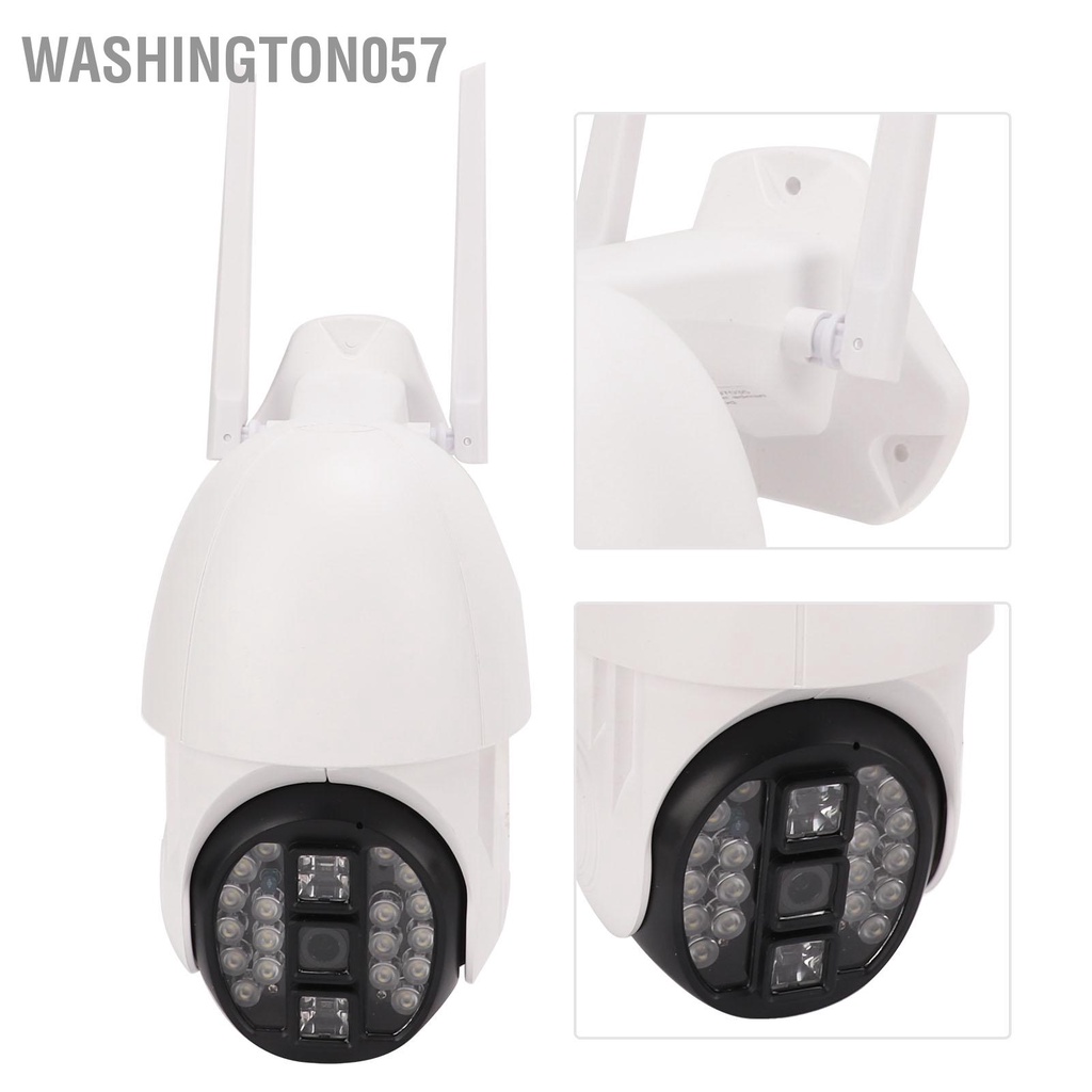 Washington057 Camera an ninh ngoài trời 1080p HD đầy đủ màu sắc gia đình không dây Giám sát WiFi từ xa thấm nước Phát hiện chuyển động ban đêm EU Cắm 100‑240V