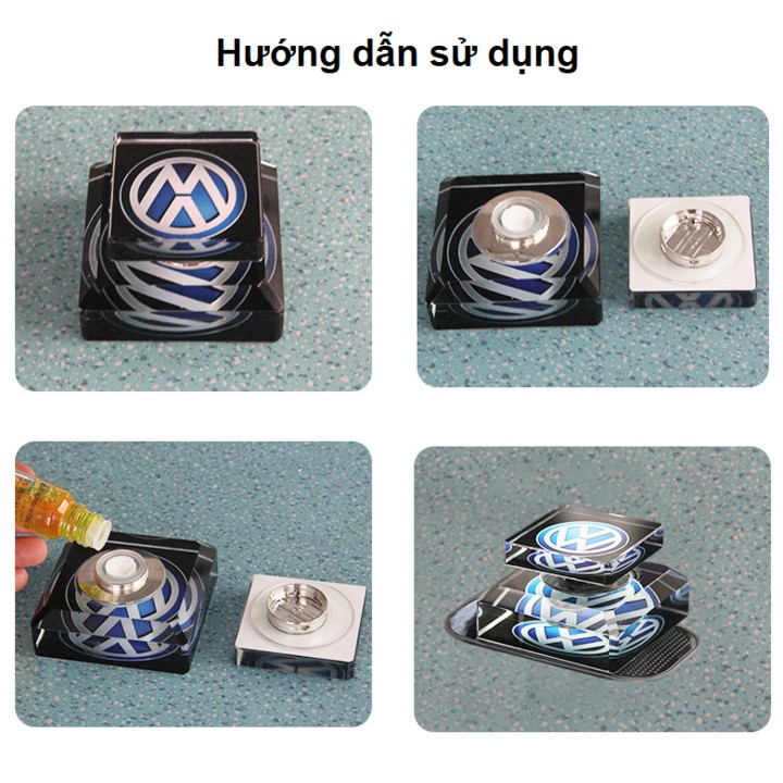 Nước hoa pha lê cao cấp đặt taplo xe hơi, ô tô logo hãng xe Hyundai, Honda, Toyota, Mazda, Ford, Kia. - Auto Bảo Lộc