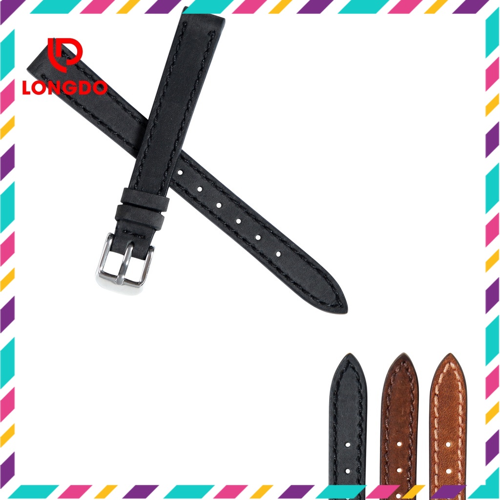 Dây đồng hồ da bò nữ - Đủ size 12/14/16/18/20/22/24 - Thương hiệu uy tín Longdo Leather - DDH-SAP