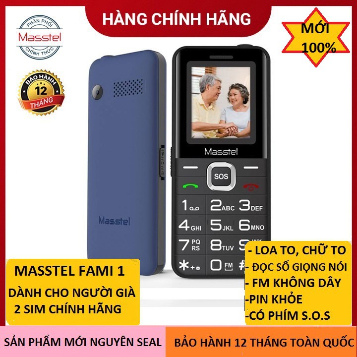 điện thoại masstel fami 11 loa to chữ to (dành cho người già ) - bảo hành chính hãng 12 tháng