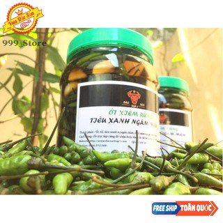 [Hũ 1kg] Ớt ngâm mắm(100% nước mắm cốt),ớt xiêm rừng,tiêu xanh ngâm nước mắm Cốt Gia Truyền