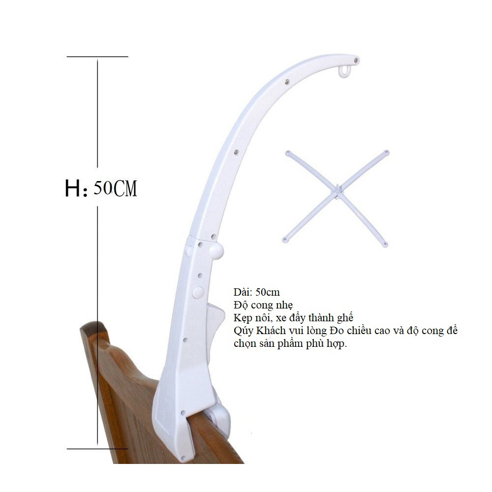 [RẺ NHẤT SHOPEE] Treo Nôi Đen Trắng Bộ Khung Kẹp Đồ Chơi Giáo Dục Sớm Montessori (Dành cho trẻ sơ sinh)