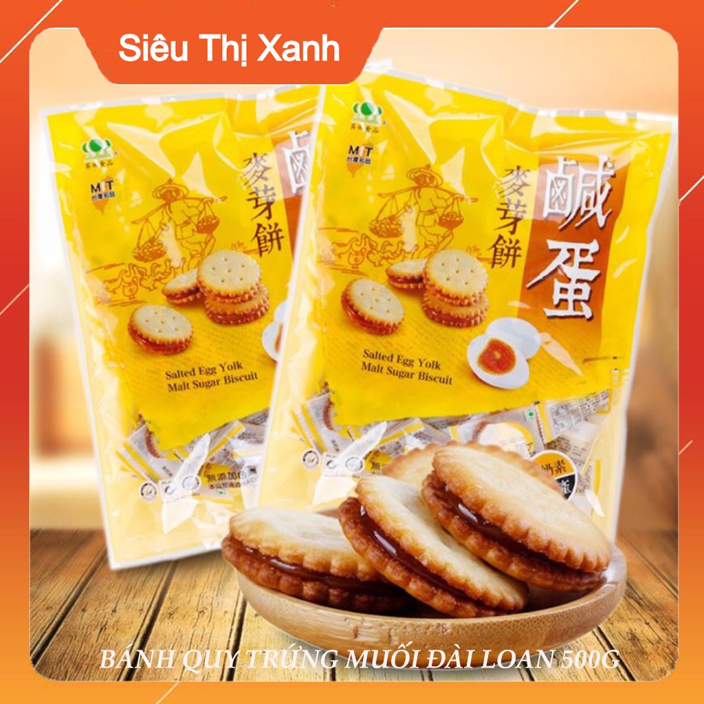 BÁNH QUY TRỨNG MUỐI ĐÀI LOAN 500G - DATE: 2022