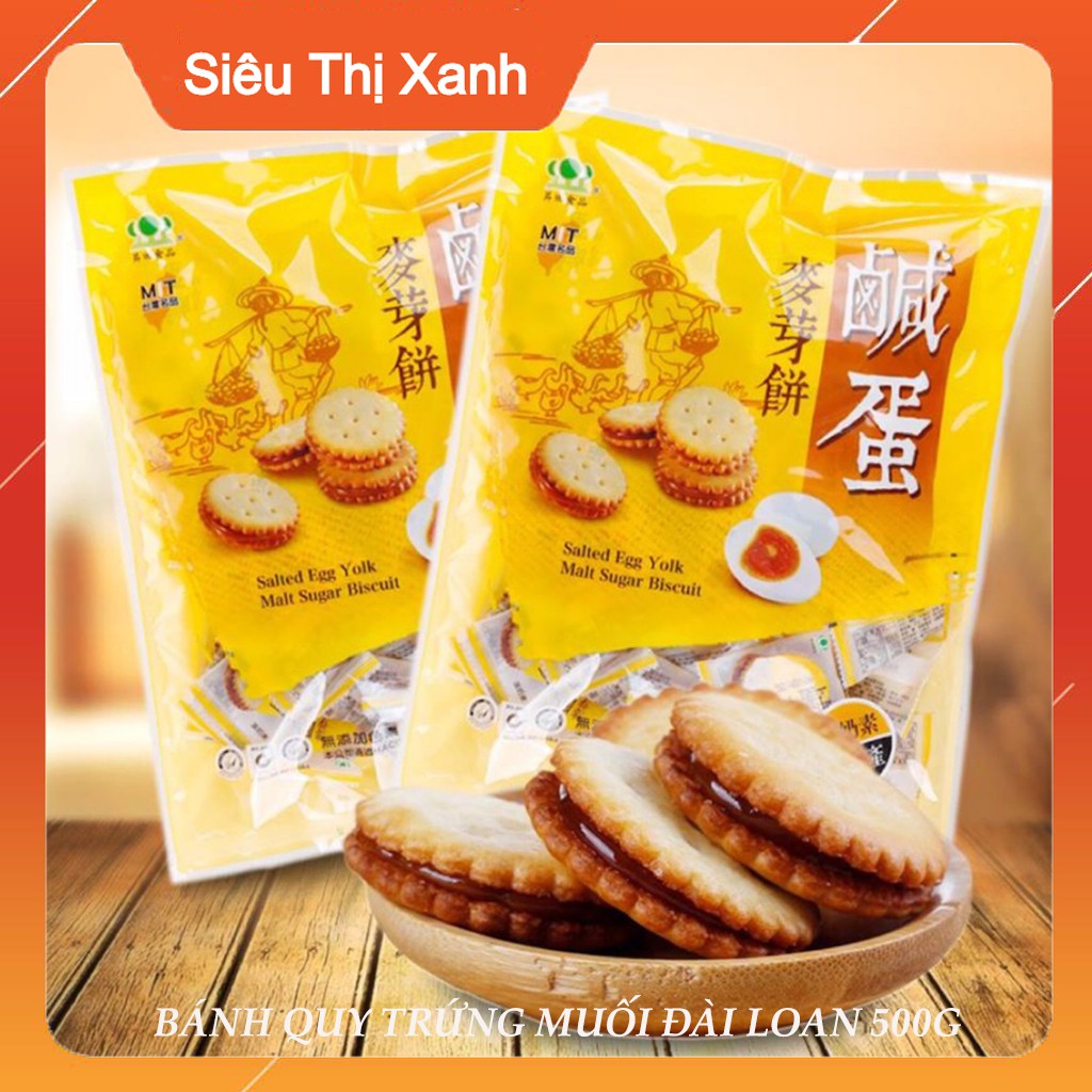 BÁNH QUY TRỨNG MUỐI ĐÀI LOAN 500G - HÀNG M.I.T