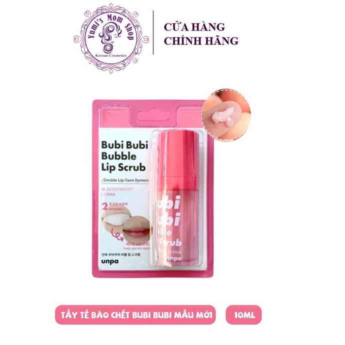 Mẫu mới Gel Tẩy Tế Bào Chết Môi Sủi Bọt Unpa Bubi Bubi Lip