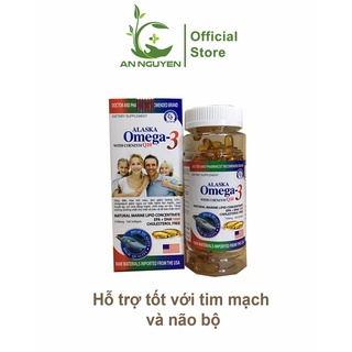 Viên dầu cá Alaska OMEGA 3 with Coenzym Q10 lọ 100viên