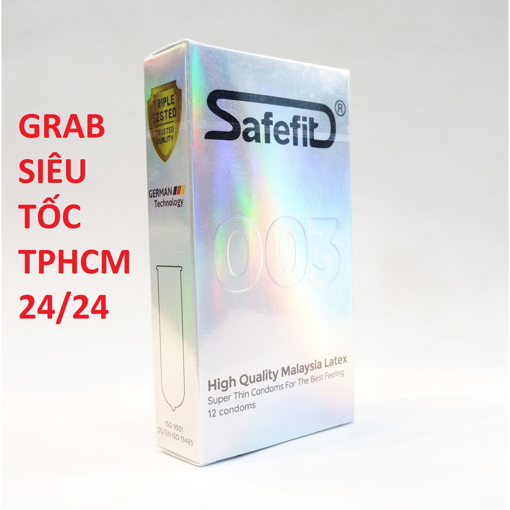 Bao Cao Su Safefit 003 Hộp 12 cái ( Siêu Mỏng Malaysia )