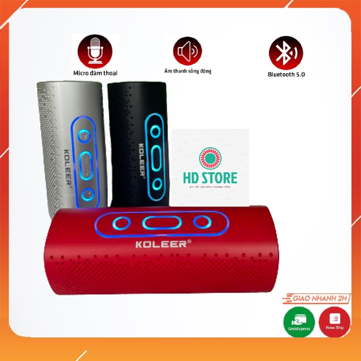 Loa Bluetooth Koleer S819 Thế Hệ Mới Cao Cấp, Loa Bluetooth Mini Để Bàn Tích Hợp Công Nghệ Âm Thanh Stereo To Trầm Âm.