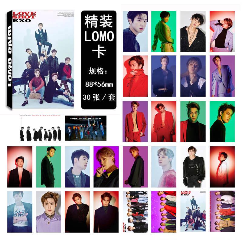 Set 30 thẻ bài hình nhóm nhạc Exo dùng sưu tầm