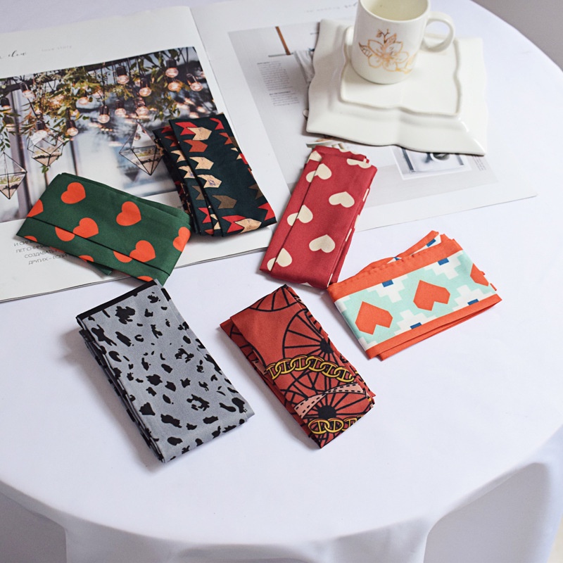 Dây Cột Tóc Ruy Băng Thắt Nơ Phong Cách Retro Hàn Quốc Cho Nữ