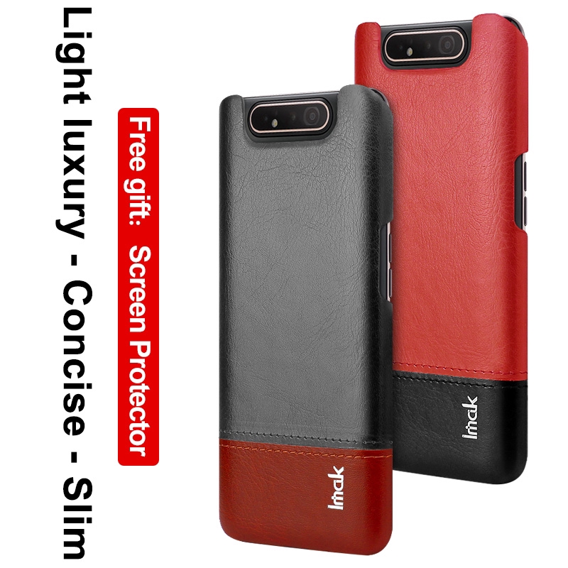 Ốp điện thoại chống sốc từ da PU và PC dành cho Samsung Galaxy A80