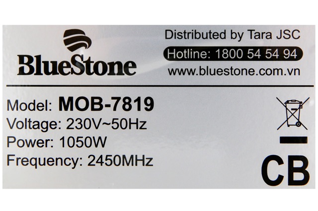 Đĩa quay lò vi sóng BlueStone MOB-7819 (20 lít )