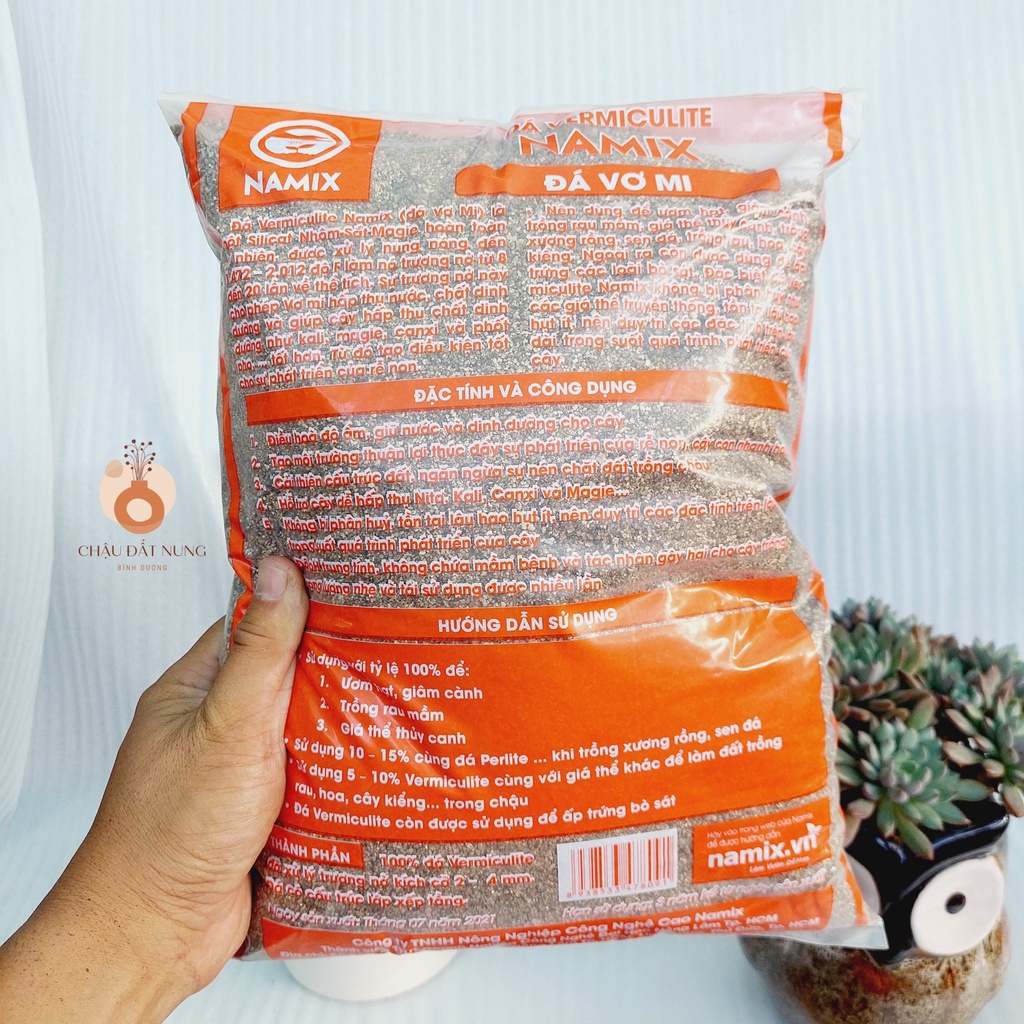 Đá Vermiculite size 2-4mm, điều hòa độ ẩm - kích thích ra rễ - 100gram