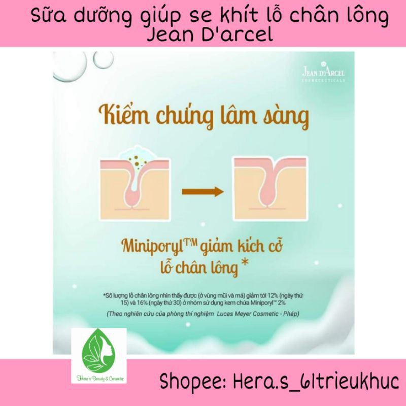 Sữa dưỡng giúp se khít lỗ chân lông Jean D'arcel 50ml ngăn ngừa mụn,kiểm soát bã nhờn