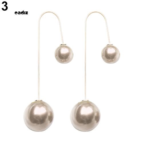 Hoa tai đính hạt ngọc trai 2 mặt thiết kế độc đáo