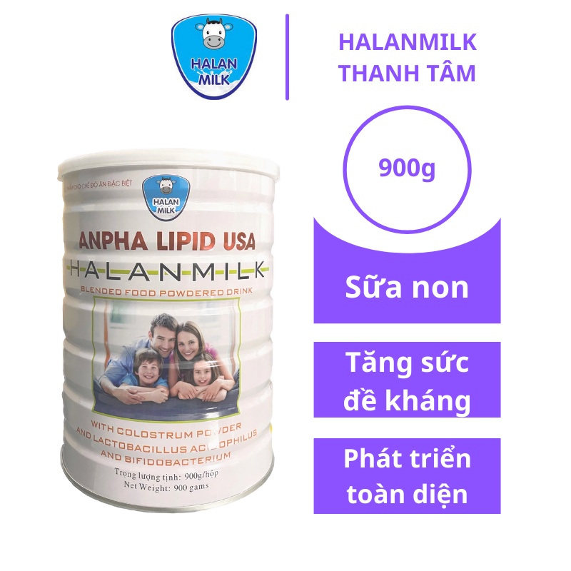 Sữa Anpha lipid USA 900g - Halanmilk - Sữa non tăng sức đề kháng, phục hồi sức khoẻ.