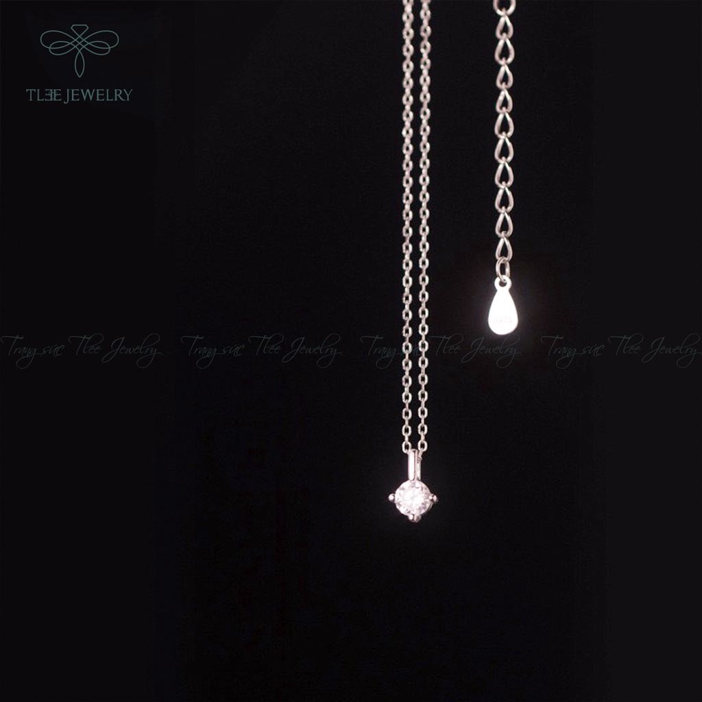 Dây chuyền bạc nữ TLEE mặt nụ đá basic mini nữ tính NCJ D0109