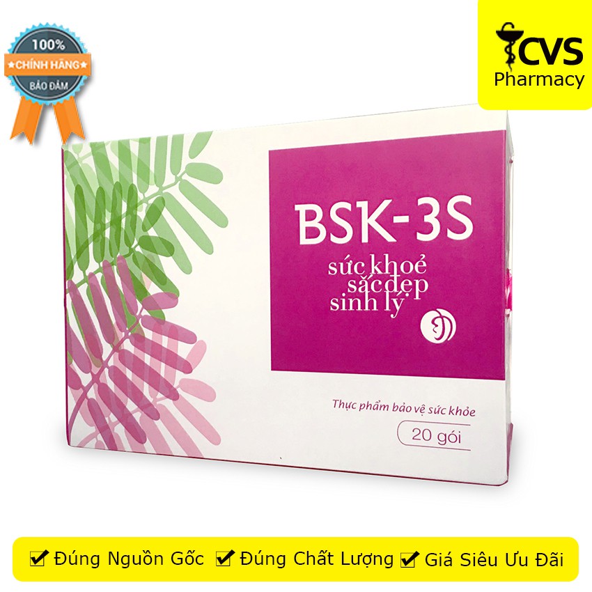 BSK-3S Viên uông Hỗ trợ sắc đẹp, tăng cường sức đề kháng, cải thiện sinh lý - cvspharmacy