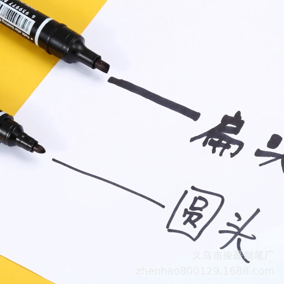 41429 Bút lông dầu 2 đầu 3 màu xanh đỏ đen dùng trong đóng gói ghi mã đánh dấu sản phẩm tiện lợi không trôi mực