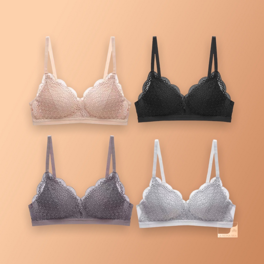 ÁO LÓT NỮ su ren baby LAREINA BRA - LRAL010 đệm mỏng thoáng mát, nâng ngực chống xệ
