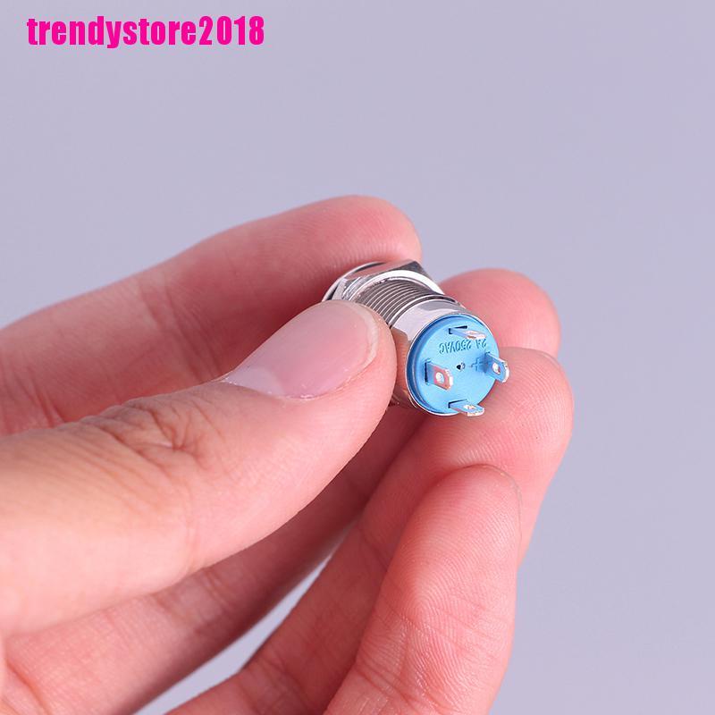 Công tắc nút nhấn bật/ tắt đèn LED bằng kim loại 12mm nhiều màu sắc tùy chọn