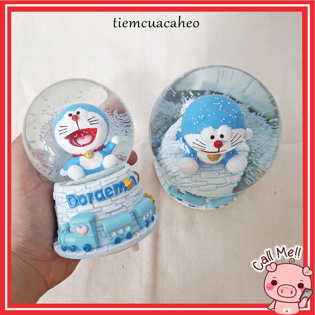 Quả Cầu Tuyết Doraemon Có Nhạc, Đèn Led Tự Động, Quà Tặng Lưu Niệm Cặp Đôi Sinh Nhật, Dịp Lễ Tiệm Của Cá Heo