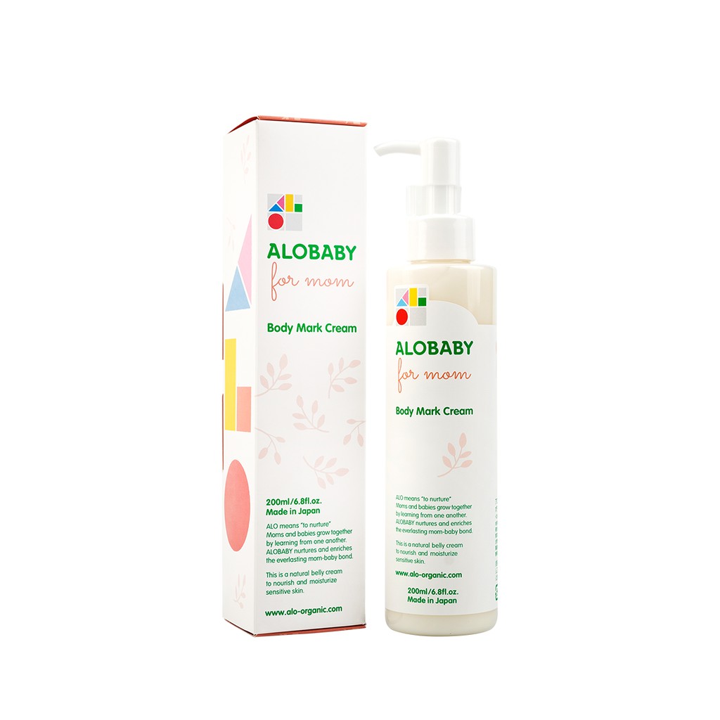 [Mã BMBAU300 giảm 7% đơn 499K] Kem Giảm Rạn Da Alobaby Organic Cho Mẹ Bầu 200mL Alobaby For Mom Body Mark Cream