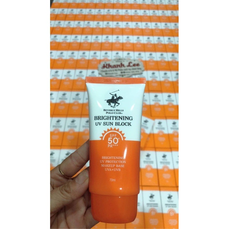 Kem Chống Nắng Bevery Hills Polo Club Rose UV Sun Block Brightening Uv Sun Block SPF/50+++ Hàn Quốc 70ml