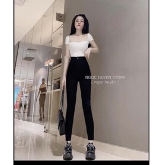 Quần ôm cạp siêu cao không túi 1 nút
