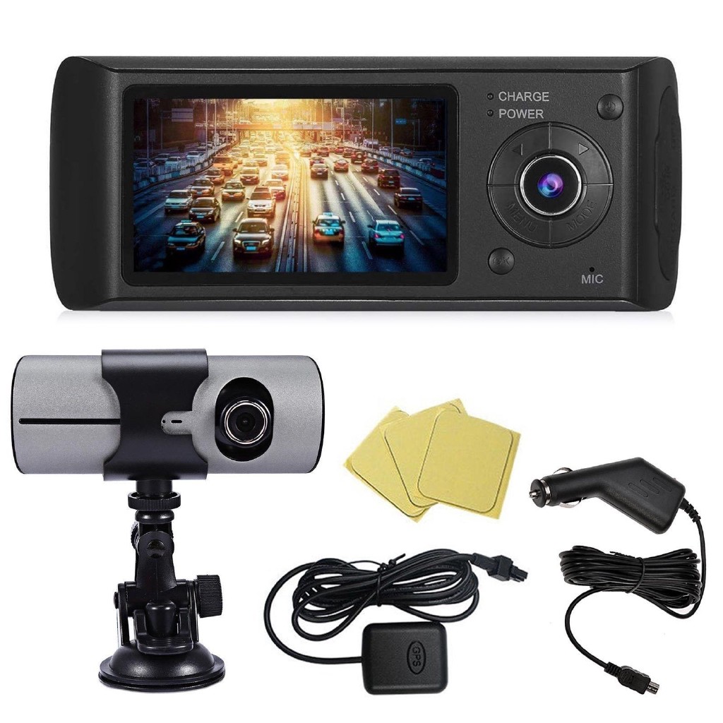 Máy quay hành trình GPS 2 ống kính HD hỗ trợ quay đêm cho xe ô tô | BigBuy360 - bigbuy360.vn