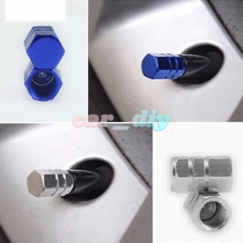 Set 4 Nắp Van Bánh Xe Bằng Nhôm Chuyên Dụng Cho Xe Hơi/ Xe Tải/ Xe Máy