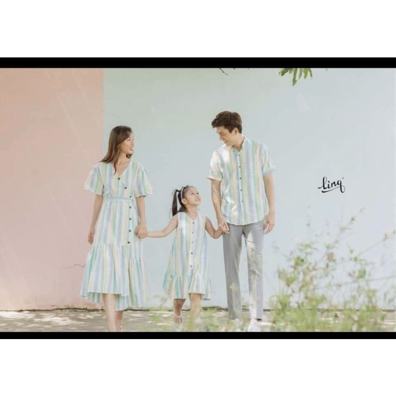 thanh lý đầm maxi mẹ tặng áo con trai