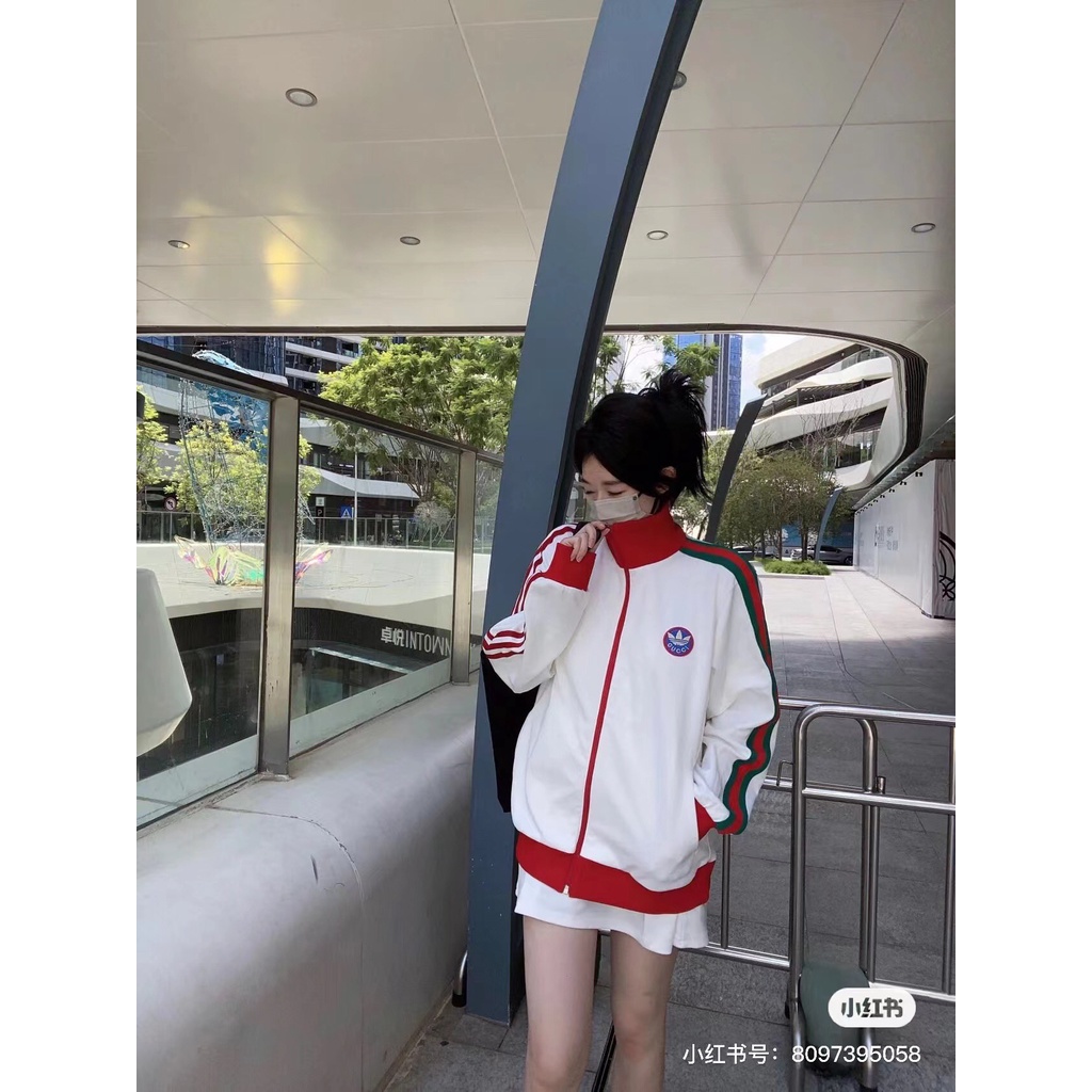 Áo khoác nữ thời trang cao cấp Adidas x Gucci GG GC phong cách trẻ trung, năng động
