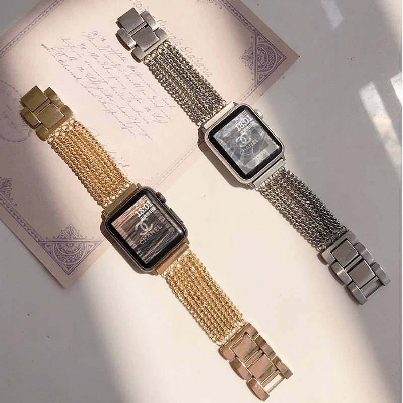 Dây Đeo Đồng Hồ Bằng Thép Không Gỉ Thời Trang Cho iwatch 8 7 6 5 SE 4 3 2 1 41mm 45mm 38mm 42mm44mm 40mm