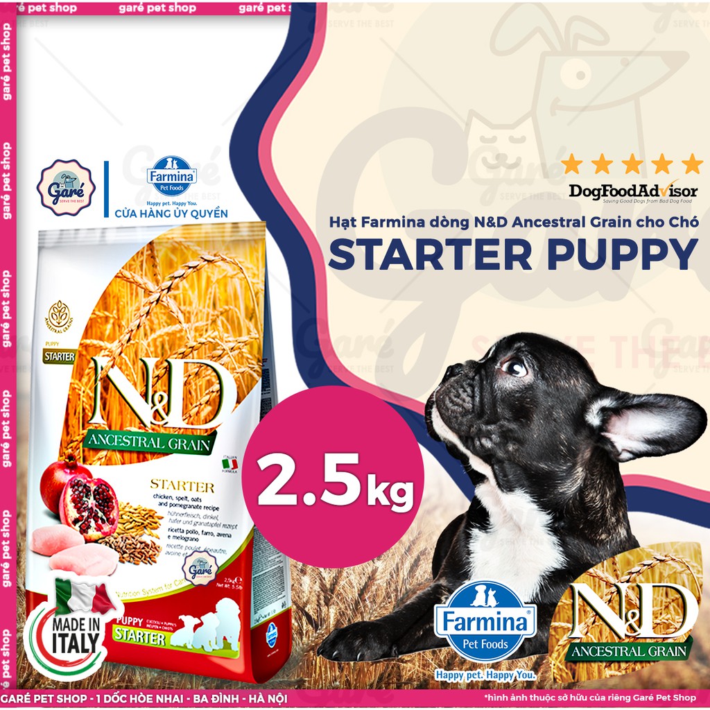 2.5kg - Hạt N&D ™ Adult Mini cho Chó giống nhỏ dòng Ancestral - Farmina ® N&D ™ Ancestral Grain Chicken Adult Mini