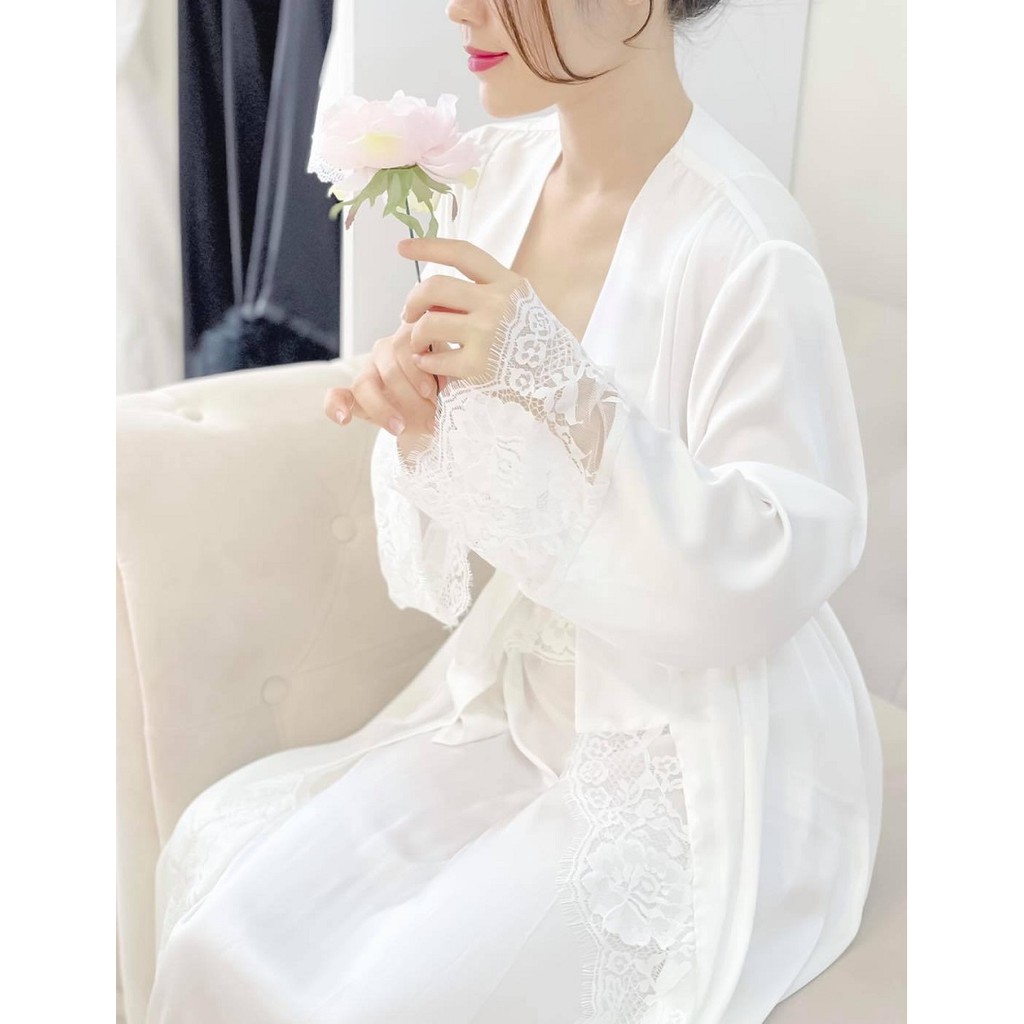 Áo choàng lụa phối ren LABELLEE - ACL03 | BigBuy360 - bigbuy360.vn