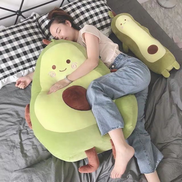 Gấu bông quả bơ nhồi bông êm mịn dễ thương, quả bơ nhồi bông, trái bơ nhồi bông, gối ôm quả bơ làm gối ôm cho bé