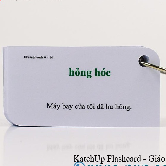 Flashcard Tiếng Anh Phrasal Verbs - High Quality - Trắng