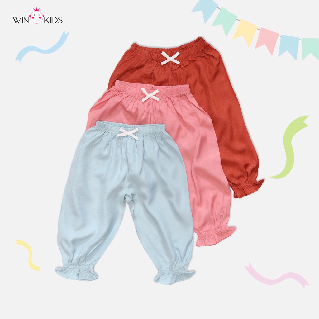 Quần bé gái dáng rộng cotton mềm mại Thời trang trẻ em Winkids chuyên quần áo trẻ em