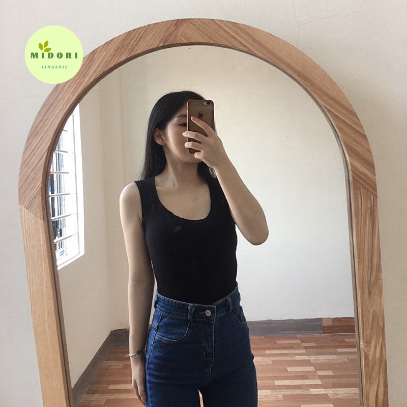 Áo Tank Top Cổ Vuông Kiểu Dáng Thể Thao Trẻ Trung Năng Động Dành Cho Nữ C24