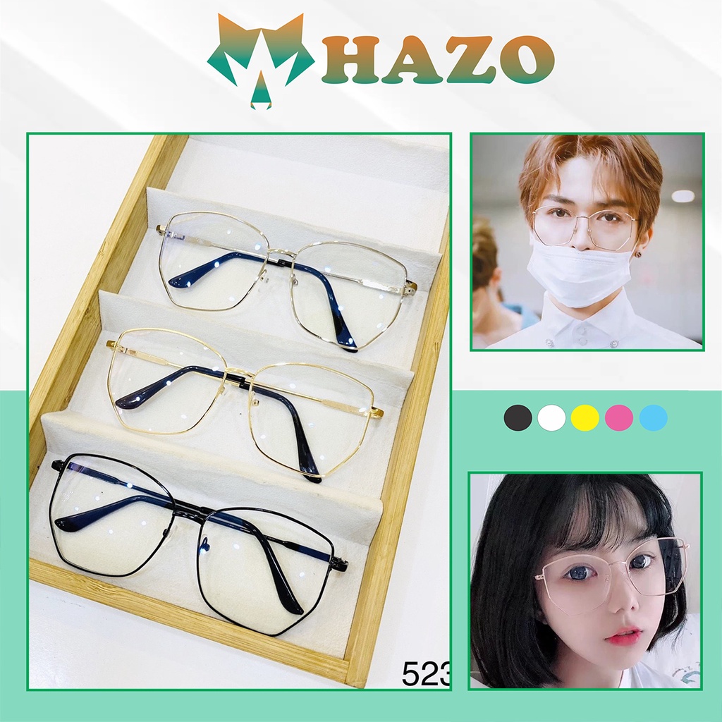 [Giá Sốc] Mắt Kính Giả Cận Form Vuông Hot Hit Mới Về - Hazo