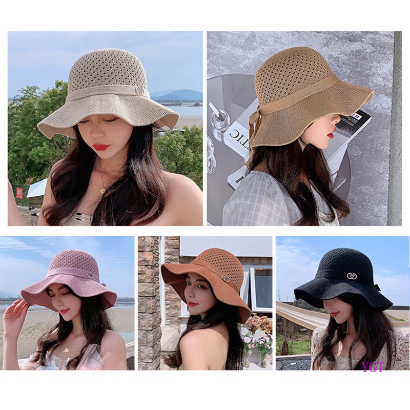 Nón Cối Rộng Vành Thời Trang Đi Biển Cho Nữ