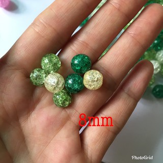 🌺 2 hạt đá tuyết (đá nứt) 8-10MM