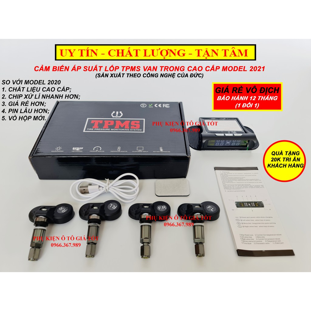 Cảm biến áp suất lốp TPMS Van trong cao cấp