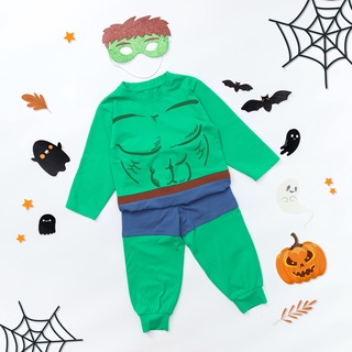 [25.6 GIẢM 40K ĐƠN 299K] Đồ bộ Halloween bé trai ILABY siêu nhân xanh chất thun cotton không kèm mặt nạ [50IB06991021]