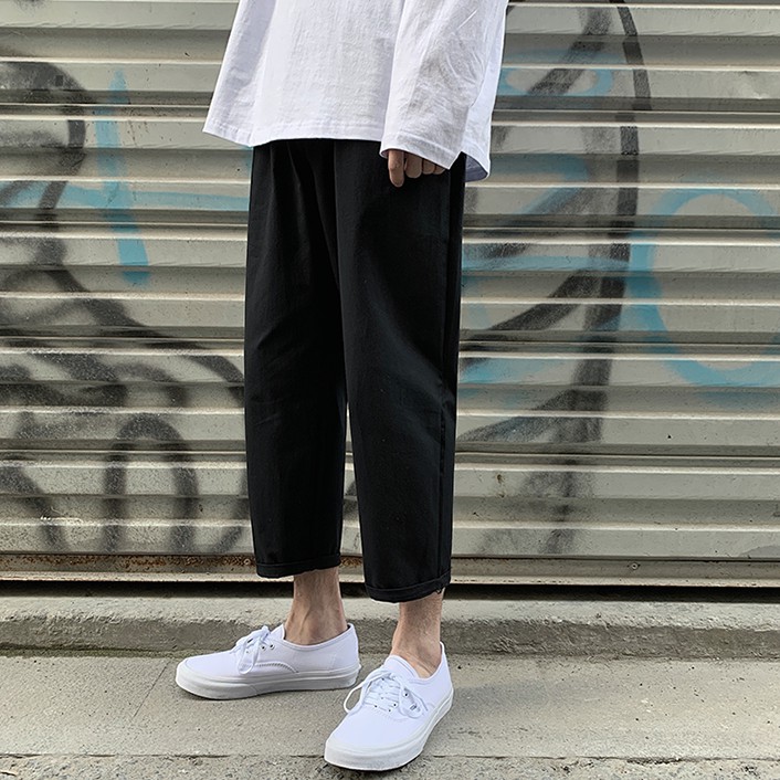 Combo áo sơ mi hoa cúc + quần kaki unisex Phong cách Hàn Quốc