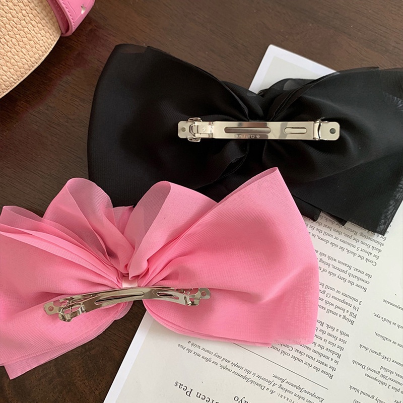 Kẹp Tóc Đính Nơ Vải Chiffon Thời Trang Cho Nữ